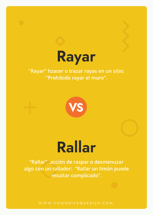 Rayar o Rallar - ¿Cómo se escribe?
