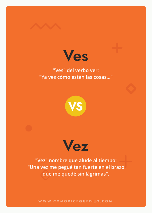 Ves o Vez - ¿Cómo se escribe?