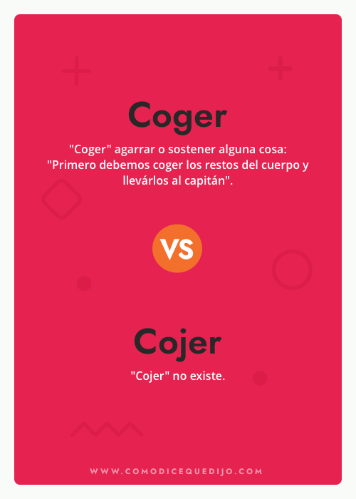 Coger o Cojer Cómo se escribe y diferencias ¿Cómo dice