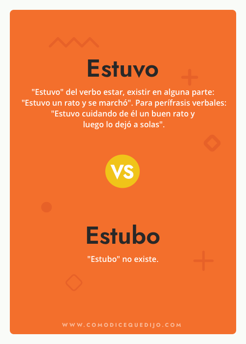 Estuvo o Estubo - Cómo se escribe