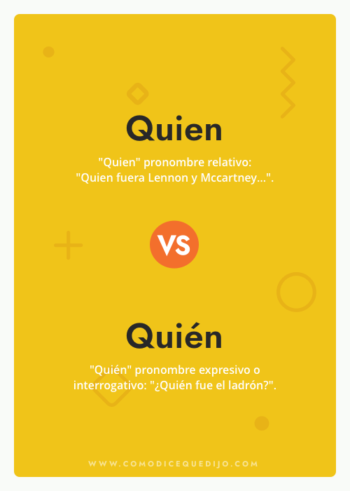 Quien sin tilde o Quién con tilde - Cómo se escribe