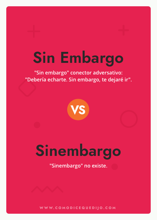 Sin Embargo o Sinembargo - Cómo se escribe