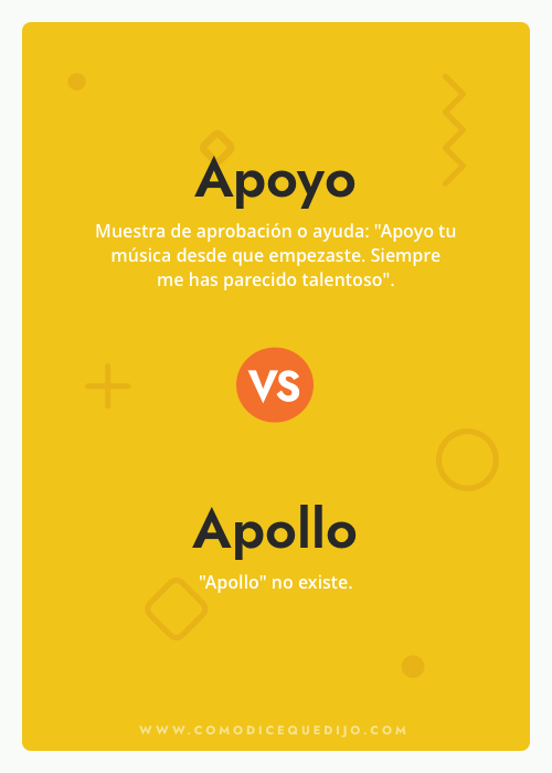 Apoyo o Apollo - ¿Cómo se escribe?