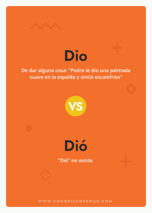 Dio o Dió - ¿Cómo se escribe?