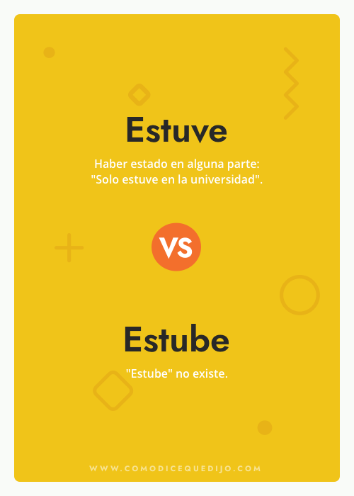 Estuve o Estube - ¿Cómo se escribe?