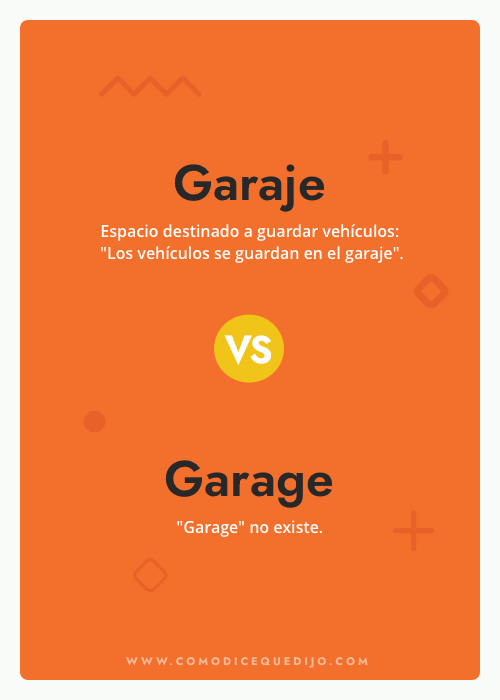 Garaje o Garage - ¿Cómo se escribe?