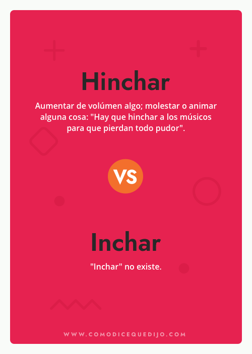 Hinchar o Inchar - ¿Cómo se escribe?