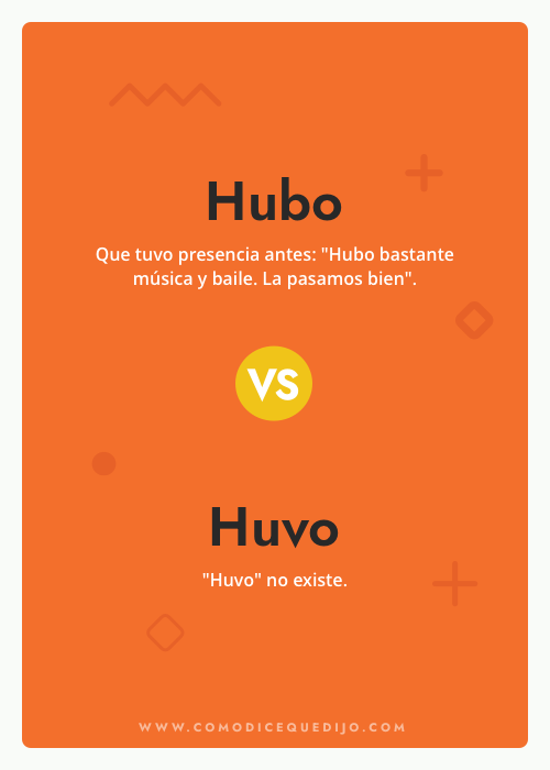 Hubo o Huvo - ¿Cómo se escribe?