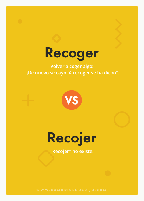 Recoger o Recojer - ¿Cómo se escribe?