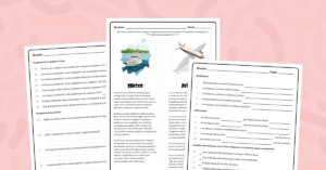Comprensión lectora: Diferencias entre barcos y aviones