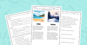 Comprensión lectora: Verano vs. Invierno para niños