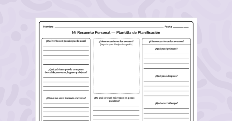 Planificador de Relatos Personales