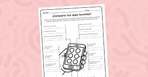 Escribe sobre tus apps favoritas: para qué sirven, por qué te gustan y cómo las usas. Actividad de escritura personal y digital.
