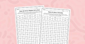 Crea tu propia sopa de letras con palabras temáticas. Luego intercambia con un compañero para resolverla.