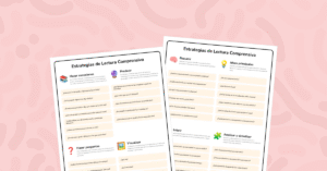 Tarjetas con preguntas para enseñar a inferir, predecir, resumir y más. Mejora la comprensión lectora paso a paso.
