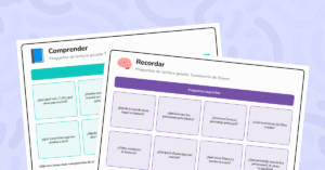 Usa estas preguntas para guiar la lectura según la Taxonomía de Bloom. Desarrolla el pensamiento crítico desde el texto.