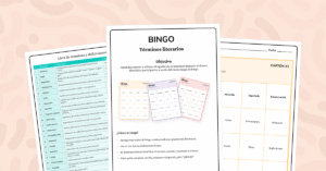 Juega al bingo mientras aprendes términos literarios como metáfora, símil, ironía o aliteración. ¡12 cartones únicos!