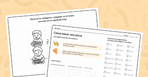 Escribe y ordena los pasos para preparar una pizza deliciosa, seleccionando los ingredientes correctos.