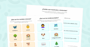 Aprende y practica la diferencia entre nombres comunes y propios con ejemplos claros y actividades.
