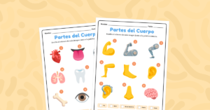 Hoja de trabajo: Partes del Cuerpo con Emojis